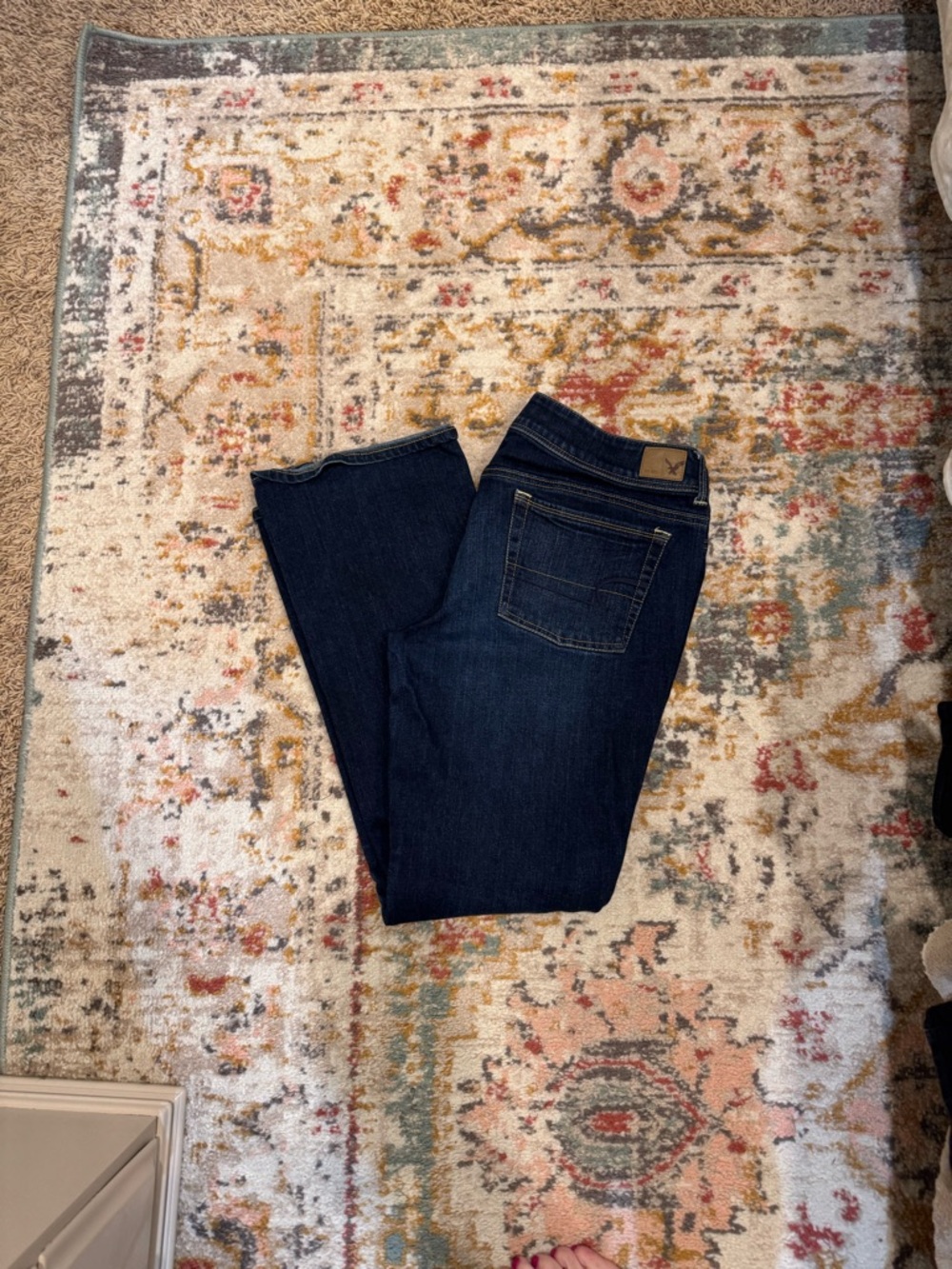 American Eagle Outfitters Dark Blue Straight Leg Jeans